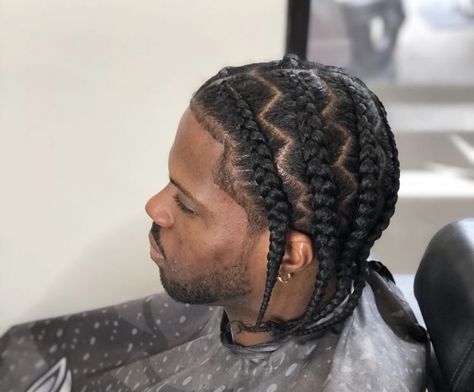 Sideway Cornrow Hairstyles, Cornrows With Line Up Men, Sideways Cornrows Men, Small Box Braids Men, Side Cornrows Men, Dread Braids Men, Twist Hair Men, Box Braids Men, Cornrow Braids Men