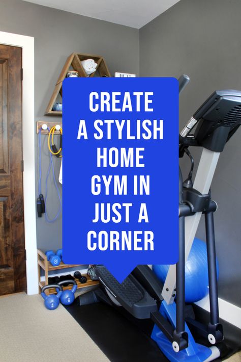 Gym Area In Living Room, Home Workout Corner Design, Workout Corner Ideas In Bedroom, Work Out Corner In Bedroom, Small Home Gym With Treadmill, Home Gym On A Budget Ideas, Closet Exercise Room, Bedroom With Exercise Equipment, Treadmill Corner At Home