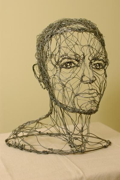 wire sculpture | Wire Sculptures trending ideas on Pinterest | Wire art sculpture, Wire ... Wire Art Portrait, Wire Bust Sculpture, Wire Head Sculpture, Wire Plaster Sculpture, Wire Art Face, Wire Self Portrait Sculpture, Wire Self Portrait, Wire Portraits Faces, Wire Face Sculpture