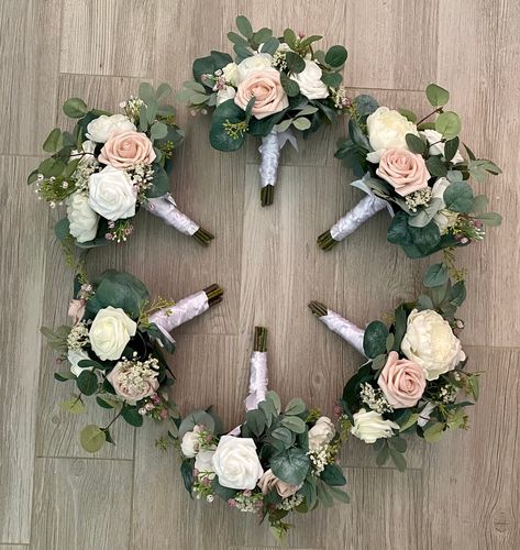 Rustic Sage Green Wedding Bouquet, Sage Eucalyptus Bouquet, Sage Green Bouquet Bridesmaid, Dusty Pink White Green Wedding, Sage Green And Blush Wedding Florals, Sage Green White And Blush Bouquet, Sage And Champagne Wedding Flowers, Sage Green And Blush Wedding Bouquet, Sage And Blush Wedding Bouquet