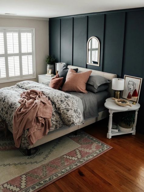 Bedroom Makeover for a Deserving Single Mom - Nesting With Grace Amber Bedroom, Boho Master, Nesting With Grace, Bedroom Color, Modern Bedroom Design, Guest Bed, Master Bedrooms Decor, Bedroom Themes, Single Mom