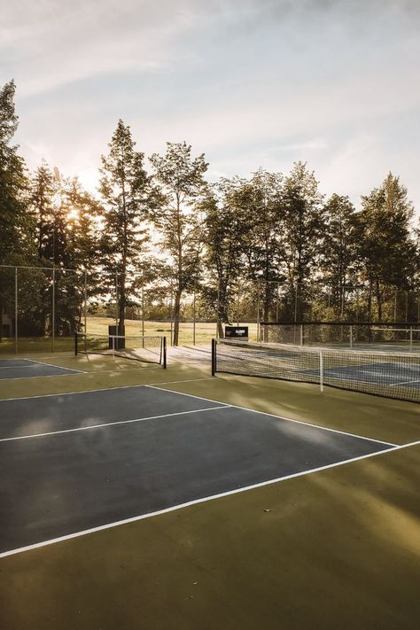 Court Pictures, Pickleball Courts, Ball Aesthetic, England Top, Fall Sports, Pickleball Court, Dappled Light, American Sports, Pickleball Paddles