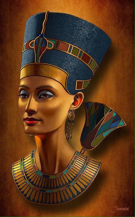 Queen Nefertiti Art, Hieroglyphics Tattoo, Nefertiti Art, Egyptian Drawings, Starověký Egypt, Egyptian Queen Nefertiti, Egyptian Women, Ancient Egypt Art, Queen Nefertiti