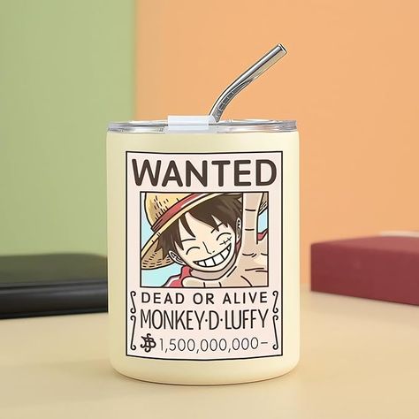 One Piece Merchandise, Cute One Piece, Stainless Steel Coffee Mugs, 9 Hours, Anime Crafts, Cute Doodles Drawings, Stainless Steel Straws, Coffee Tumbler, Anime Gifts