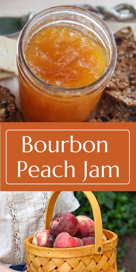 Peach Jams And Jellies, Homemade Fall Jams, Alcoholic Jam Recipes, Canned Recipes Ideas, Bourbon Peach Jam With Vanilla Bean, Apple Bourbon Jam, Fall Jams Canning Recipes, Elderberry Peach Jam, Jelly Preserves Jam Recipes