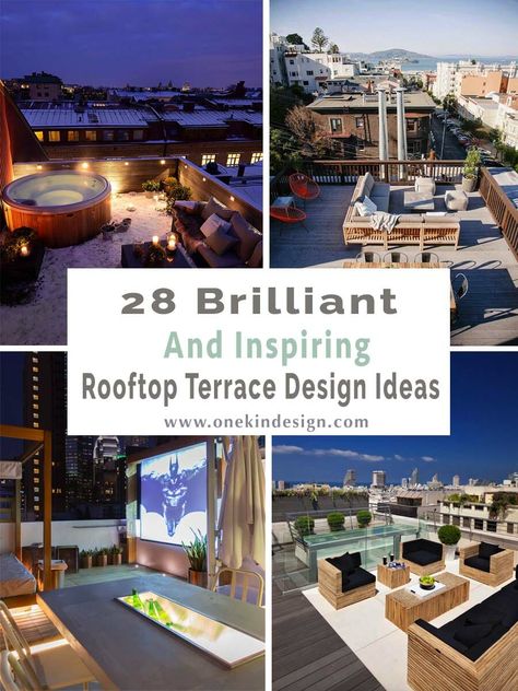 A home or apartment that has a rooftop terrace can offer many possibilities for relaxing and entertaining, including an amazing view. #rooftop #homedesign #designinspiration #outdoors #entertainig Rooftop Terrace Design Ideas, Terrace Design Ideas, Penthouse Terrace, Rooftop Patio Design, Roof Garden Design, Terrasse Design, Rooftop Terrace Design, Rooftop Design, Pergola Attached To House