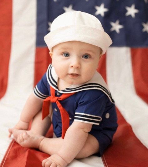 "PLEASE NOTE:  Current production time is 4 weeks not including shipping time,  which is an additional 3-5 days.  If needed sooner, please contact me before ordering.  Please check store announcements to confirm shipping times.  This little hat is perfect for your nautical themed pictures or if your looking for a dress uniform hat to match Mommy or Daddies US Navy dress uniform.   This hat is fully reversible with twice the wear and can be embellished with a small satin ribbon or rick rack upon Navy Dress Uniforms, Baby Sailor Outfit, Newborn Picture Outfits, Blue Sailor Dress, Girls Sailor Dress, Marines Girl, Sailor Baby, Army Clothes, Newborn Photo Outfits