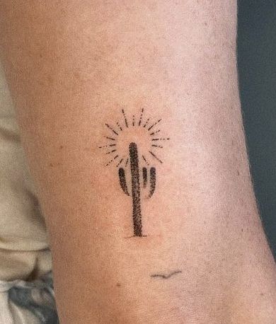 Desert Tattoo, Arizona Tattoo, Cowgirl Tattoos, Cowboy Tattoos, Hippie Tattoo, Small Girly Tattoos, Cactus Tattoo, Western Tattoos, Handpoke Tattoo