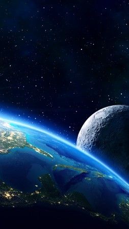 Moon From Space, Earth Hd, Gambar Lanskap, Space Iphone Wallpaper, Moon Planet, Sistem Solar, Wallpaper Homescreen, Space Phone Wallpaper, Earth Pictures