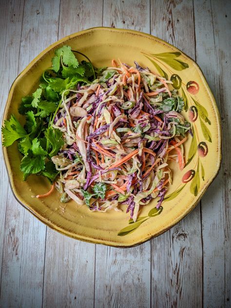 Rainbow Slaw Rainbow Slaw, Jackfruit Sandwich, Rib Sandwich, Vegan Feast, Breakfast Appetizers, Vegan Bbq, Why Vegan, Vegetarian Cabbage, Bread Appetizers