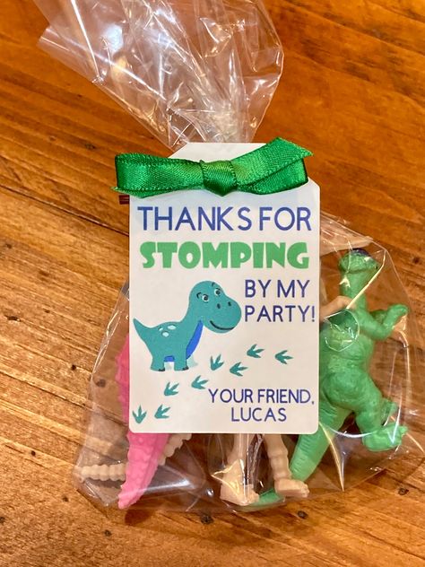 Dinosaur Birthday Party 4 Boy, Dinosaur 18th Birthday Party, Roar For 4, Goodie Bag Thank You Tags, 2 Year Birthday Theme Dino, Dinosaur Birthday Party 5 Year, Dino Birthday Party Favors, Third Dinosaur Birthday Party, Dinosaur Treat Bags