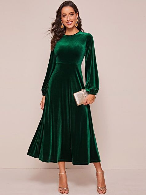 Emerald Green Velvet Dress, Velvet Tunic Dress, Plus Size Elegant Dresses, Midi Wedding Dress, Sleeved Velvet Dress, Sukienki Plus Size, Green Velvet Dress, 파티 드레스, Chique Outfits