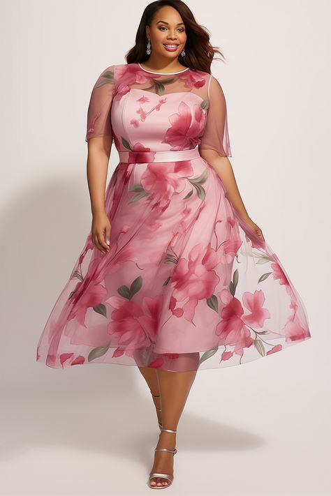 Plus Size Best Sellers Trendy Clothing | Xpluswear Wedding Guest Plus Size Dress, Floral Wedding Guest Dresses, Dress For Big Size Woman, Wedding Guest Dress Elegant, Wedding Guest Dress Plus Size, Plus Size Fancy Dresses, High Tea Dress, Short Chiffon Dress, Plus Size Wedding Guest Dress