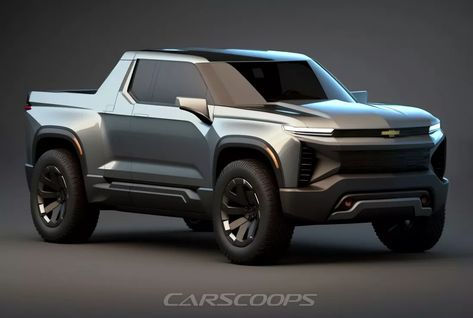 GM Gauges Interest For Baby Electric Pickup Smaller Than Ford’s Maverick | Carscoops Futuristic Pickup Truck, Concept Truck, Baby Trucks, Futuristic Cars Design, Electric Pickup, Car Concept, Electric Truck, Cars Design, Large Truck