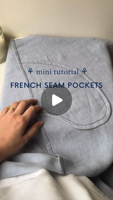 French Seam Pockets, In Seam Pockets Tutorial, French Seam Tutorial, Couture Sewing Techniques Tutorials, Pockets Sewing Ideas, In Seam Pocket, Finishing Seams, Sew Pockets, Adding Pockets