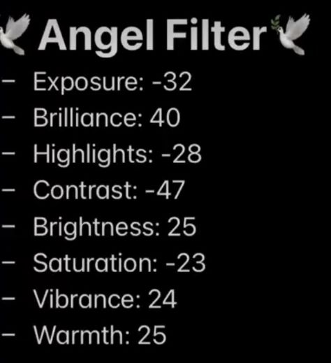 Angel Username For Instagram, Grey Point Editing, Angelic Filter, Camera Filter Settings, Photo Filter Settings, Dreamy Filter, Angel Filter, Filters For Photos, Contact Pictures