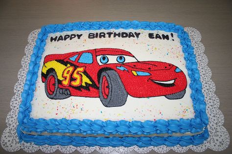 Lightning McQueen Birthday Cake Lightning Mcqueen 2nd Birthday, Car Themed Birthday Cake, Mcqueen Birthday Cake, Cars The Movie, Lightning Mcqueen Birthday Cake, India Cakes, Movie Cake, Lightning Mcqueen Cake, Mcqueen Birthday