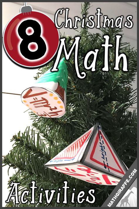 Math Ornaments Diy, Holiday Math Activities, Christmas Math Activities, Maths Activities Middle School, Holiday Math, Algebra Activities, Math Madness, Pre Algebra, Secondary Math