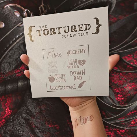 Are you down bad? Do you want to tattoo MINE on your upper thigh? Inspired by our favorite tortured poet, the Tortured Pack contains nine temporary tattoos that are easy to apply and waterproof. ★TATTOO TEXT★ Mine Alchemy I Can Do It With a </3 Guilty as Sin Down Bad Tortured ★SIZE★ These temporary tattoos are printed on a 5.5x5.5 inch sheet of tattoo paper. Each individual tattoo ranges from 1x2.5 inches to 1.5x5 inches, depending on the design. ★APPLICATION & REMOVAL★ Be sure to start wi... Individual Tattoo, Tattoo Text, Upper Thigh Tattoos, Down Bad, Tattoo Paper, I Can Do It, Thigh Tattoo, Temporary Tattoos, Tattoo On