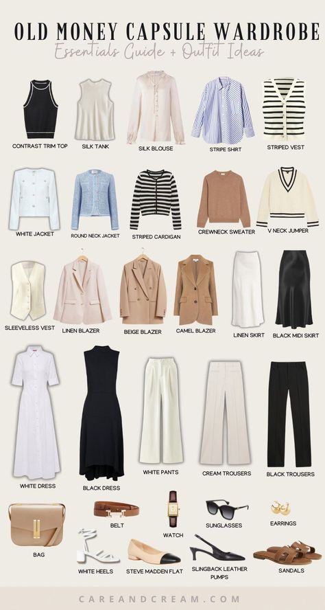 Dress Like You Have Money, Old Money Capsule Wardrobe, Minimalist Wardrobe Capsule, Capsule Wardrobe Women, Classic Capsule Wardrobe, 2024 Aesthetic, Wedding Simple, Capsule Wardrobe Essentials, Modesty Outfits