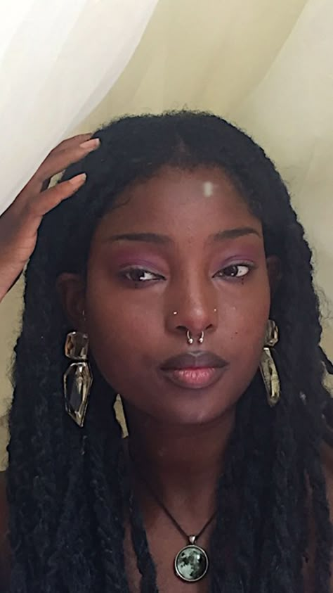 Nose Piercing Black Woman, Both Nostrils Pierced, Nose Piercing Inspiration, Triple Nose Piercing, Face Piercings Aesthetic, Piercings Black Women, Cute Facial Piercings, Handsome Women, Extreme Makeup