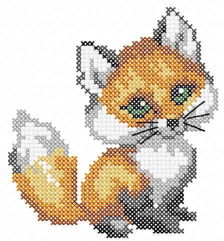 Stamped Cross Stitch Kits, Fox Cross Stitch, Cross Stitch Beginner, Nursery Cross Stitch, Textile Art Embroidery, Angel Drawing, Animal Cross Stitch Patterns, Beaded Cross Stitch, Cute Cross Stitch