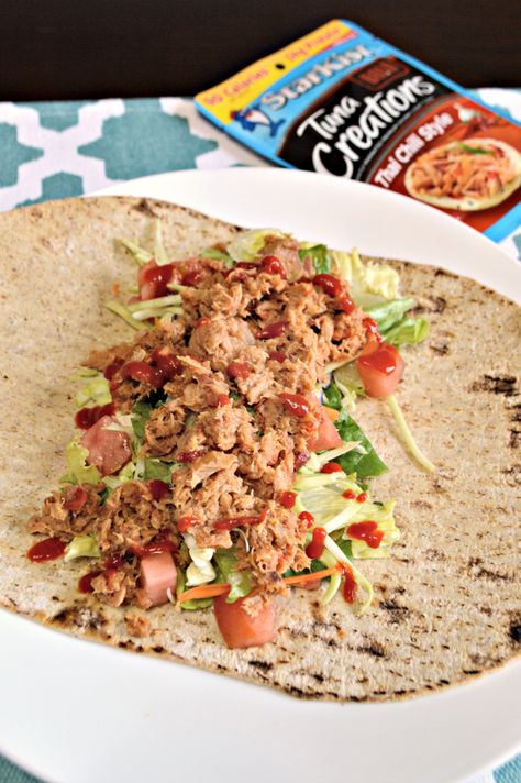 Lunches With Tuna Pouches, Package Tuna Recipes, Healthy Tuna Wraps For Lunch, Ways To Eat Tuna Packets, Tuna Packet Recipes Healthy, Tuna Creations Recipes Lunches, Flavored Tuna Packet Recipes, Pouch Salmon Recipes, Starkist Salmon Pouch Recipes