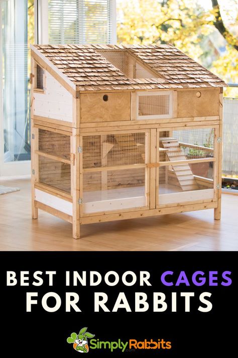 We have put together a list of the best indoor cages for rabbits and the pros and cons, so you know which ones line up with your bunny's personality #petrabbit #petrabbits #rabbitcare #rabbits Cheap Bunny Cage Ideas, Diy Indoor Rabbit Cage, Rabbit Habitat Indoor, Indoor Rabbit Cage Ideas, Rabbit Indoor House Ideas, Rabbit Room Ideas Indoor, Bunny Cage Ideas Indoor, Rabbitry Setup Ideas, Diy Bunny Cage Indoor