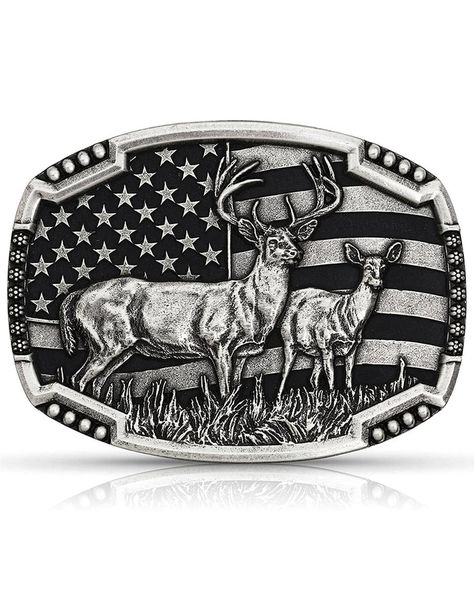 A great Boot Barn item. Mcm Belt, Standing At Attention, Buck And Doe, Grassy Field, Deer Design, Western Belt Buckles, Flag Background, Metal Belt, Silver Logo