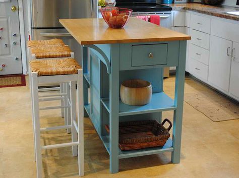 20 Small Kitchen Island Ideas Kitchen Island Cart With Seating, Kitchen Island With Seating Small, Small Portable Kitchen Island, Kitchen Island Stools With Backs, Narrow Kitchen Island, Small Kitchen Island Ideas, Portable Kitchen Island, Kitchen Island With Sink, Ikea Kitchen Island