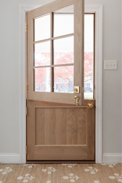 Coastal Dutch Door, Dutch Door With Dog Door, Cottage Dutch Door, Modern Dutch Door Metal, Exterior Dutch Door With Screen, Moody Beach, Door Bolt, Dutch Door, Beautiful Homes