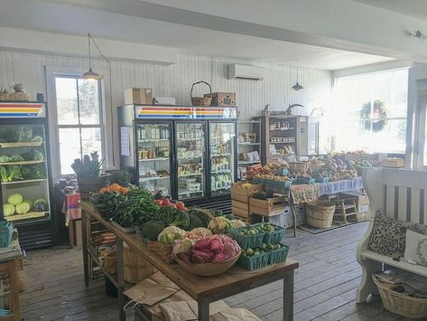 Coop Grocery Store, Neighborhood Grocery Store, Farm Shop Exterior, Small Mercantile Store, Mobile Grocery Store, Village Grocery Store, Farm Store Interior, Home Grocery Store, Farm Store Display Ideas