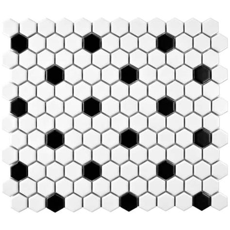 Fireplace Facade, Hex Tile, Merola Tile, Porcelain Mosaic Tile, Hexagonal Mosaic, Tile Projects, Mosaic Flooring, Honeycomb Pattern, Natural Stone Tile