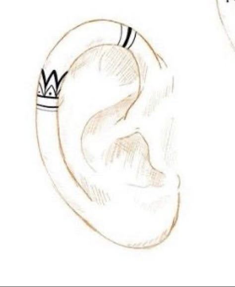 Arrow Ear Tattoo, Ear Line Tattoo, Ear Cuff Tattoo, Viking Ear Tattoo, Tattoo Oreille, Ear Lobe Tattoo, Helix Tattoo, Ear Tattoo Design, Tupac Tattoo