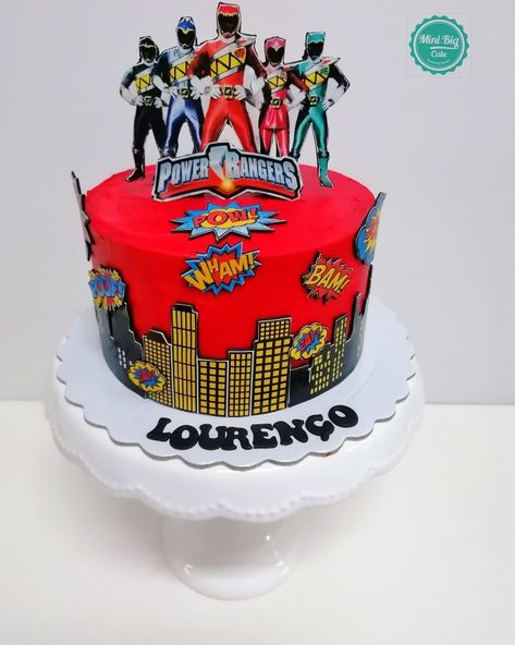 7th Birthday, 5th Birthday, Power Rangers, Birthday Cake, Cake, Birthday, Red