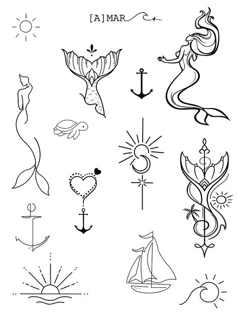 Sinister Tattoos, Simple Tattoo Stencils, Flash Tattoo Sleeve, Unique Half Sleeve Tattoos, Nautical Stencils, Tattoo Wallpaper, Set Tattoo, Magic Runes, Animal Tattoo Ideas