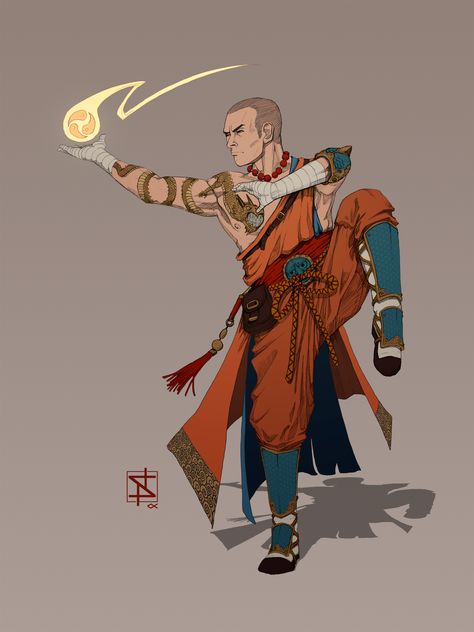 ArtStation - Character Sketches 7, Stephen Nickel Monk Warrior, Warrior Monk, Monk Dnd, Nail Ideas Summer, Summer Nail Ideas, Character Sketches, Fantasy Concept Art, Fantasy Rpg, Fantasy Inspiration