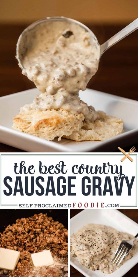 Breakfast Buffet Menu Ideas, Cracker Barrel Sausage Gravy Recipe, Homemade Sausage Gravy And Biscuits, Easy Biscuit And Gravy Recipe, Homemade Busicuts Recipe, Homemade Sausage Gravy Recipe, Busicuts And Gravy Recipes Sausage Easy, Biscuits And Sausage Gravy Recipe, Easy Sausage Gravy Recipe