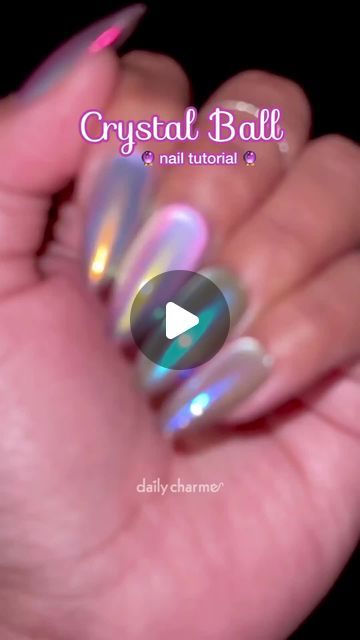 America's Beauty Show by CC on Instagram: "Draw a cate eye... 🎶

"Crystal Ball Nail Tutorial 🔮 Can you see these magical #glazed #cateye nails in your future?

Using @daily_charme:
• C09 Mooncat
• Strong Cat Eye Magnetic Cylinder
• Stardust Chrome Powders
• Chrome Effect Gel
• Strengthening Gel
• Diamond Shine Top Coat
• Almond Medium Charme Tips"

~ @daily_charme" Intergalactic Nails, Cat Eye And Chrome Nails, Cat Eye Chrome Nails, Magnetic Nails Design, Cat Eye Effect Nails, Cateye Nails, Strong Cat, Chrome Effect, Nail Tutorial