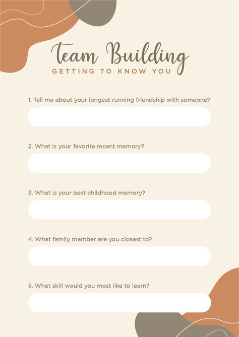 Printables For Adults, Team Meeting Ideas, Group Activities For Adults, Personal Development Activities, Bible Prints, Pattern Worksheet, Inclusion Classroom, Building Relationships, Building Activities