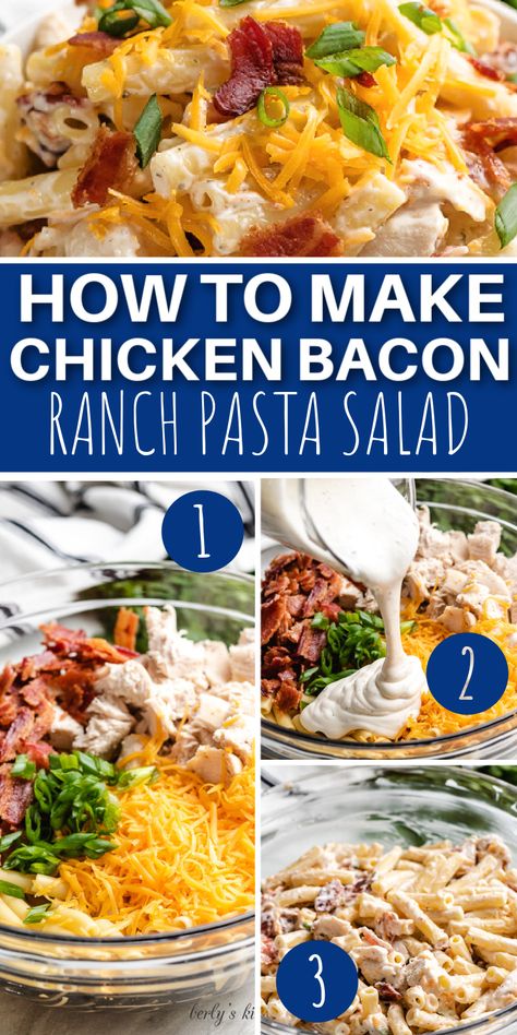 Chicken Bacon Pasta Recipes, Cold Pasta Salad Recipes Easy, Cold Chicken Pasta Salad, Chicken Bacon Salad, Grilled Chicken Pasta Salad, Chicken Bacon Ranch Pasta Salad, Bacon Pasta Recipes, Bacon Pasta Salad, Chicken Pasta Salad Recipes