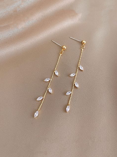 White  Collar  Aluminum Alloy   Embellished   Wedding & Event Wanderlust Jewelry, Crystal Bridal Earrings, Bride Earrings, Hot Jewelry, Prom Jewelry, Tassel Drop Earrings, Boho Stil, Etsy Earrings Dangle, Bridesmaid Earrings