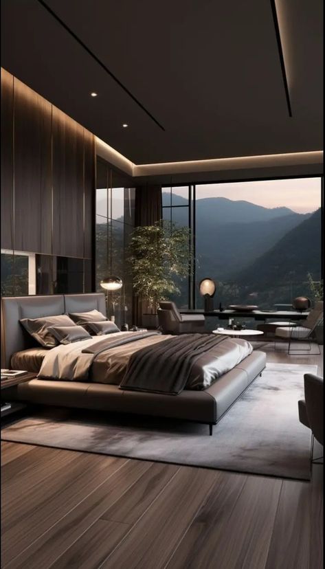 Modern Bedroom Design Luxury, Modern Luxury Bedroom Design, Bedroom Design Luxury, Luxury Master Suite, Interior Design Masters, Masculine Bedroom, Modern Luxury Bedroom, Luxury Bedroom Design, Luxury Bedroom Master