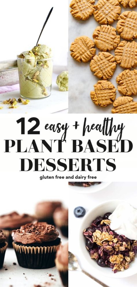 Healthy Plant Based Desserts, Plant Based Cookies, Whole Food Desserts, Plant Based Dessert Recipes, Plant Based Diet Meal Plan, Dessert Pie Recipes, Plant Based Desserts, Easy Vegan Dessert, Plant Based Snacks