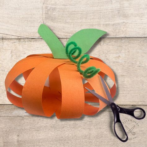 INSTANT DOWNLOAD - Printable DIY Paper Pumpkin Craft for Kids/ Kindergarten Craft/ Preschool Craft (The watermark logo shown in the picture will not be on your pdf.) Download will include a four page pdf  pumpkin template. Great classroom or home craft for Fall! 1. Download file to your computer. 2. Print file on desired paper. 3. Cut and assemble pumpkin!.  ➜ Print on medium to heavy WHITE CARD for best results. ➜ Print colors may vary due to monitors, paper & printer settings. ➜ Use child safe Pumpkin Craft For Kids, Paper Pumpkin Craft, Fall Paper Crafts, Kindergarten Craft, Craft Preschool, Storytime Crafts, Easy Mother's Day Crafts, Kite Making, Pumpkin Craft