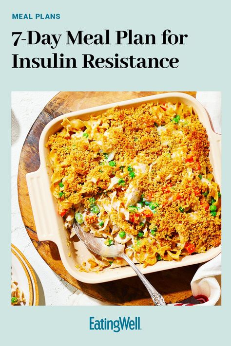 Your food choices can impact your blood sugar and insulin functionality. Enjoy a week's meal plan of tasty and nutritious meals for insulin resistance. #mealplan#mealprep#healthymealplans#mealplanning#mealplanideas#healthyrecipes Insulin Resistance Diet Food Lists, Insulin Resistance Diet Plan, Insulin Resistance Recipes, Cottage Cheese Dinner, Insulin Resistance Diet Recipes, 7 Day Meal Plan, Low Carb Breakfast Recipes, Diet Food List, Insulin Resistance