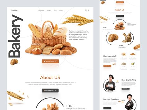 Bakery Ecommerce Website Design by Mike Taylor for AR Shakir on Dribbble Bakery Template, Bakery Website, Food Web Design, Website Landing Page, Shopify Website Design, Ui Design Website, Ecommerce Website Design, Shopify Website, Bakery Shop