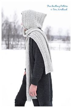 Scarf Hoodie Pattern, Knitted Hood Scarf Pattern Free, Hoodie Scarf Knitting Pattern, Knitted Scarf With Hood, Knit Cloak Pattern Free, Hood Scarf Knitting Pattern, Knot Scarf Pattern Free, Knit Cloak Pattern, Knitted Hooded Scarf Pattern Free