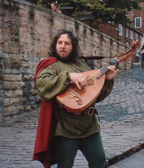 Medieval Singer Outside Nottingham Castle. Medieval Dancing, Medieval Musician, Nottingham Castle, Fun Poses, Sherwood Forest, Medieval Life, Medieval Costume, Fantasy Fiction, Band Stuff