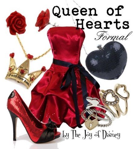 The Joy of Disney: Queen of Hearts (Alice in Wonderland) Disney Prom, Alice In Wonderland Outfit, Queen Of Hearts Alice, Disney Cute, Heart Clutch, Disney Themed Outfits, Queen Of Hearts Costume, Cute Disney Outfits, The Queen Of Hearts